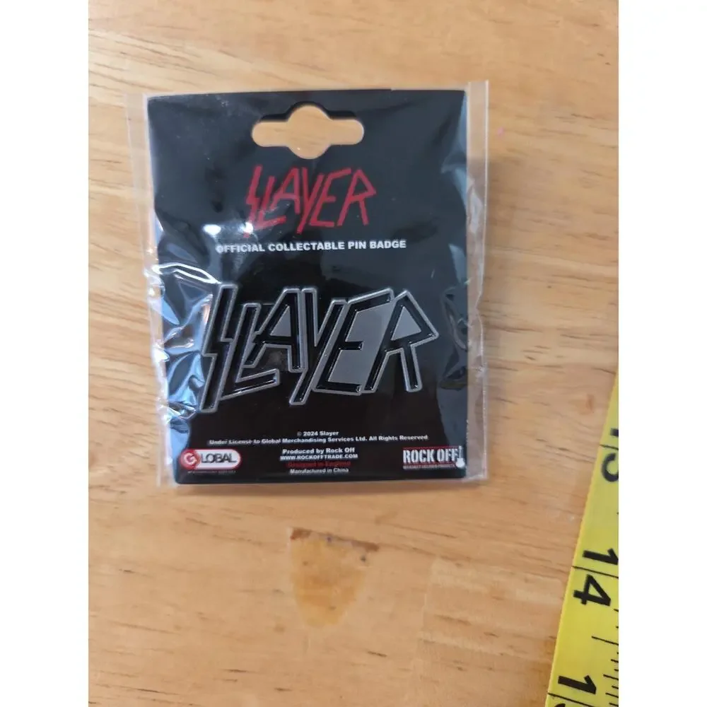 Slayer Classic Logo Enamel Pin Badge New Sealed Heavy Thrash Metal Rock Off